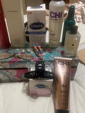 Hair, face products